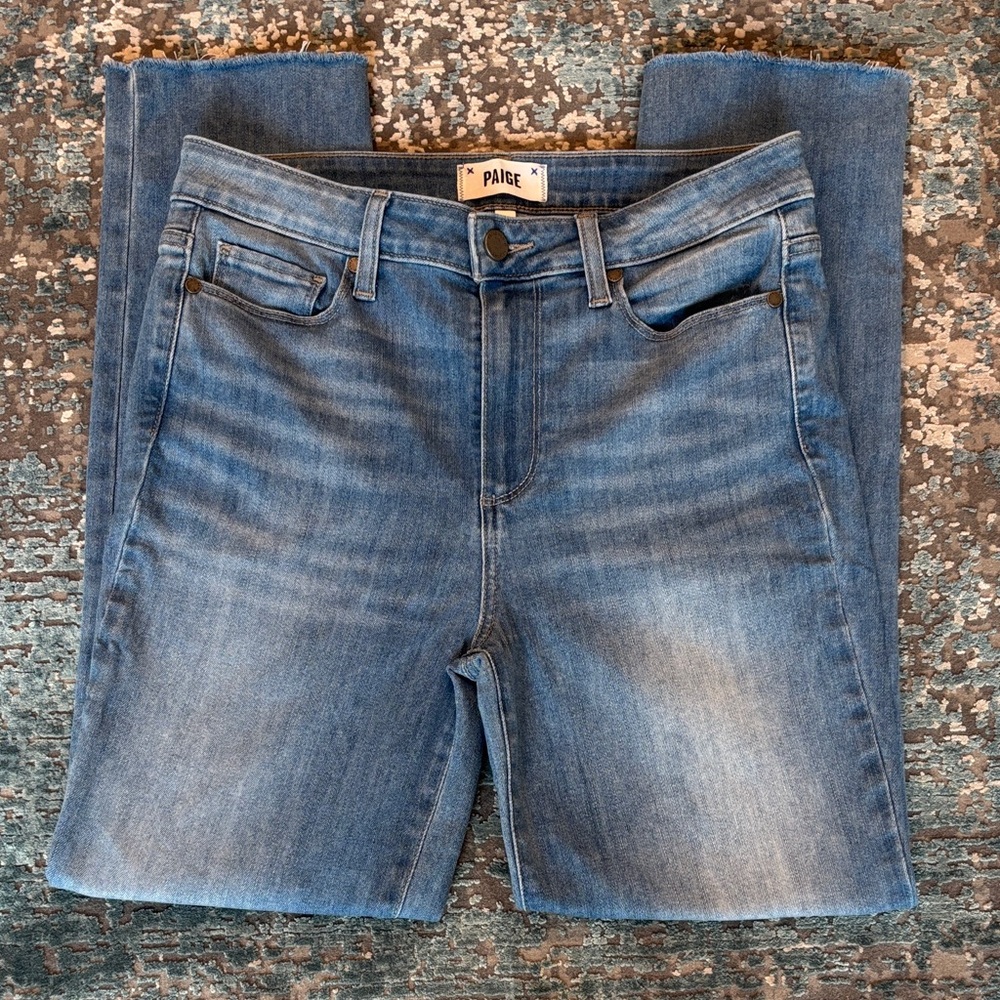 Paige Hoxton Slim Jeans Myla Wash High Rise Stretch Denim Blue Women’s Sz 29 - Picture 2 of 16